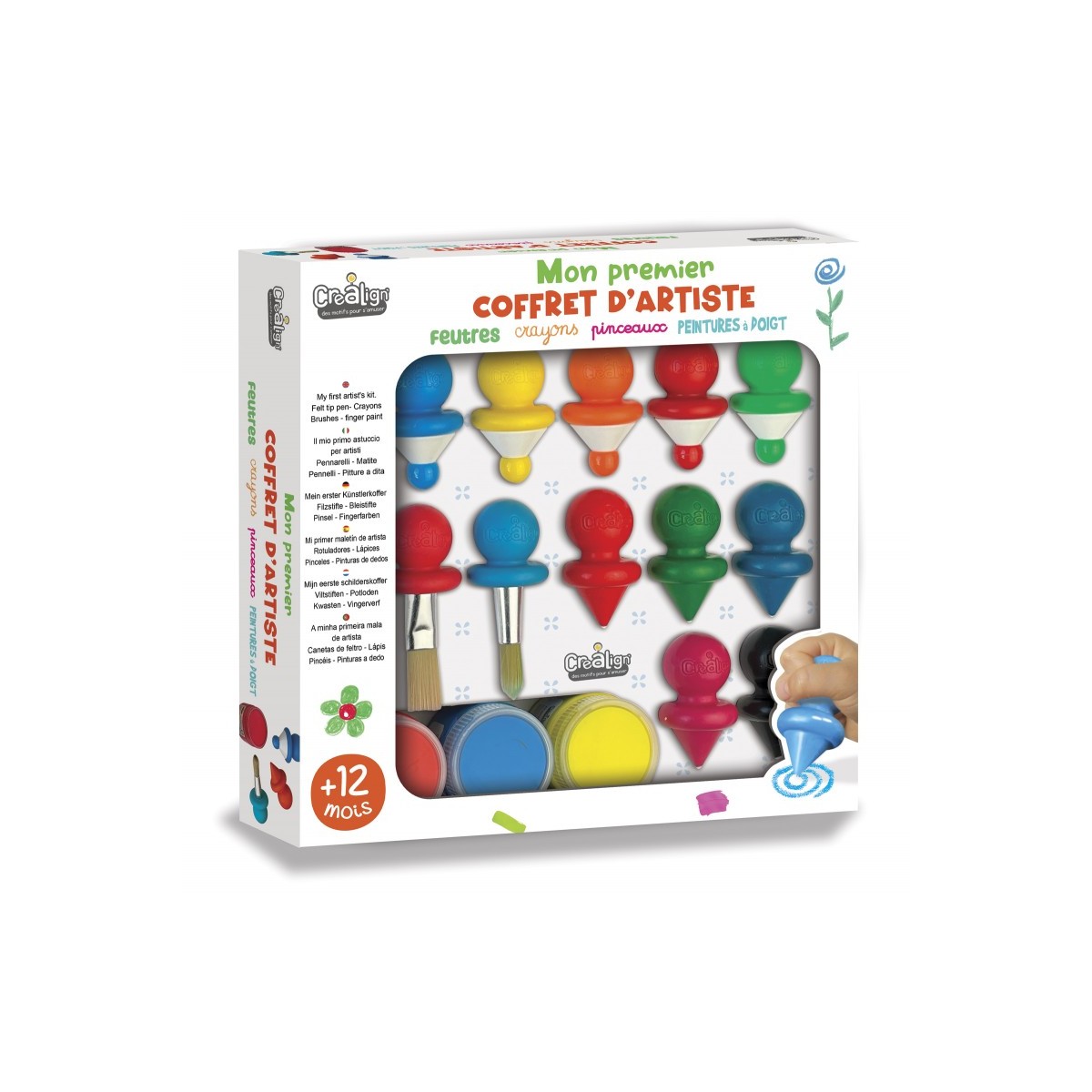Zestaw artystyczny - kredki i flamastry dla rocznego dziecka CL222