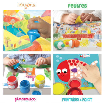 Zestaw artystyczny - kredki i flamastry dla rocznego dziecka CL222