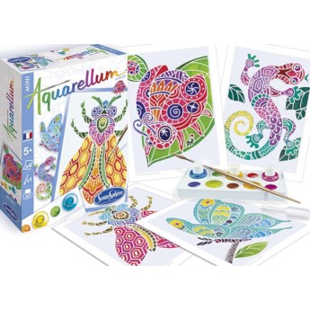 Aquarellum Mini Zentangle 2 obrazy pocztówki i farby 6007