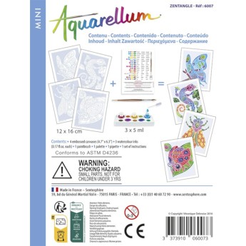 Aquarellum Mini Zentangle 2 obrazy pocztówki i farby 6007