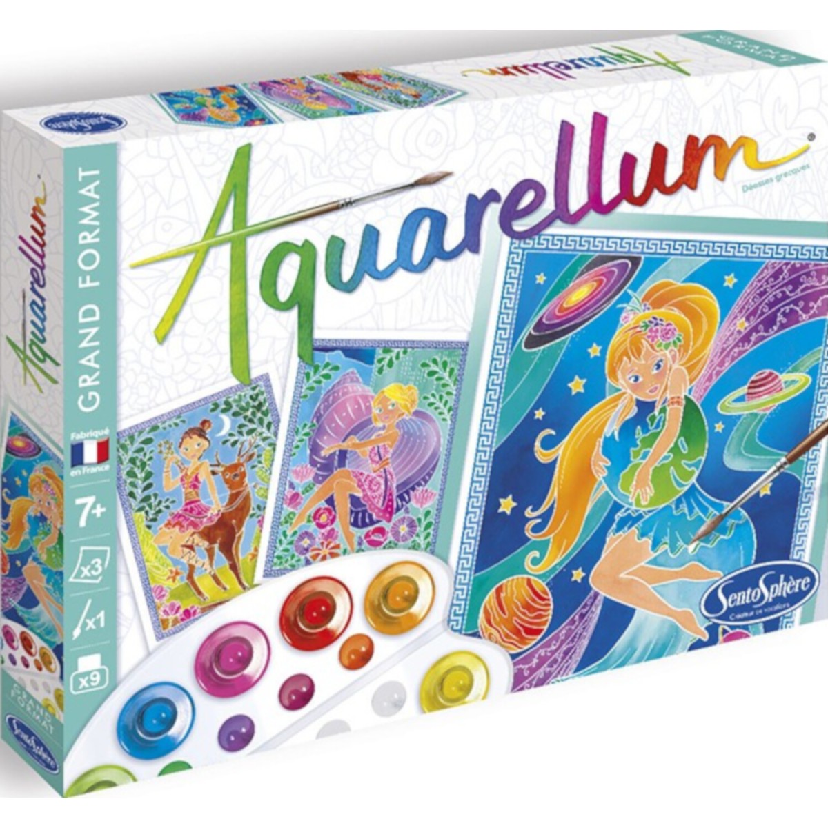 Aquarellum Greckie Boginie 3 obrazy A4 i farby 6403