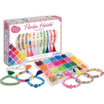 Biżuteria z koralików Heishi - Pompony - SentoSphere 80001