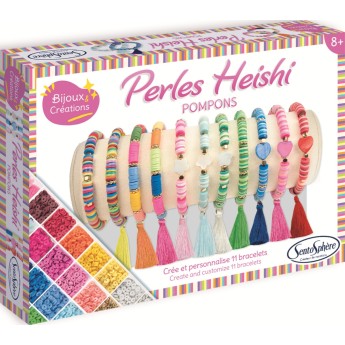 Biżuteria z koralików Heishi - Pompony - SentoSphere 80001
