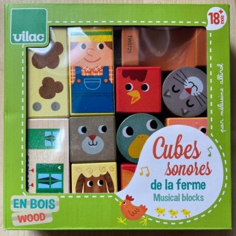 Vilac Klocki drewniane sensoryczne Farma 2102