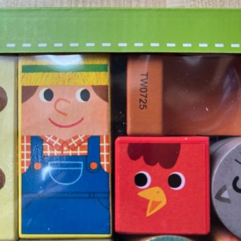 Vilac Klocki drewniane sensoryczne Farma 2102