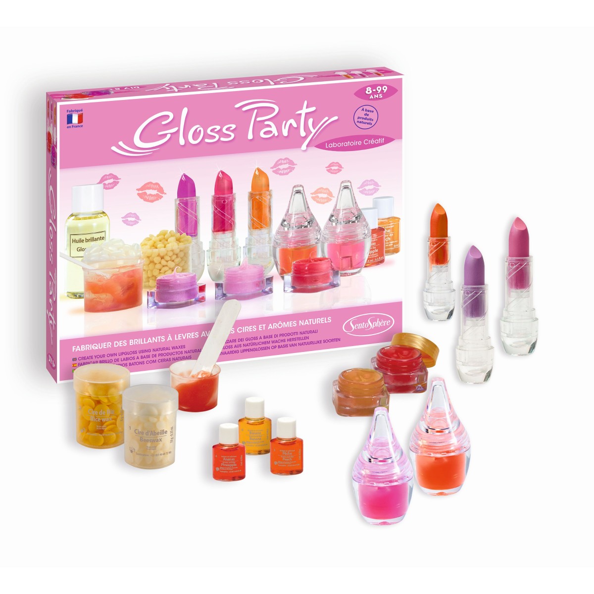 Zestaw do robienia szminek Gloss Party dla 7 latki, SentoSphere