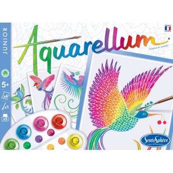 Aquarellum Junior Rajskie Ptaki 4 obrazy A5 i farby 656