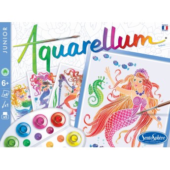 Aquarellum Junior Syreny 4 obrazy A5 i farby 664