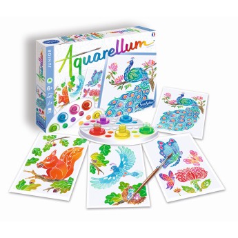Aquarellum W Parku 4 plansze do malowania i farby, SentoSphere