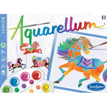 Aquarellum Junior Konie 4 obrazy A5 i farby 691