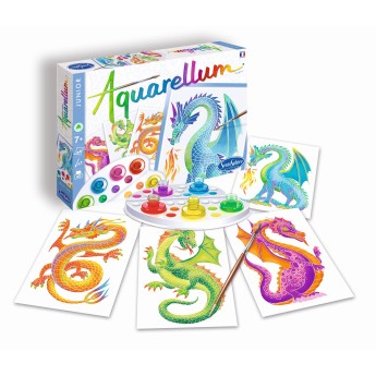 Aquarellum Smoki 4 plansze do malowania i farby, SentoSphere