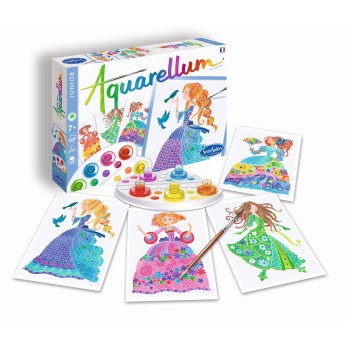 Aquarellum Księżniczki Kwiatowe 4 obrazy i farby, SentoSphere