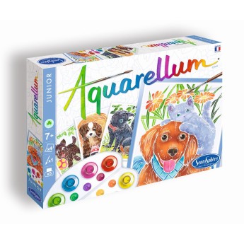 Aquarellum Junior Pieski 4 obrazy A5 i farby 698