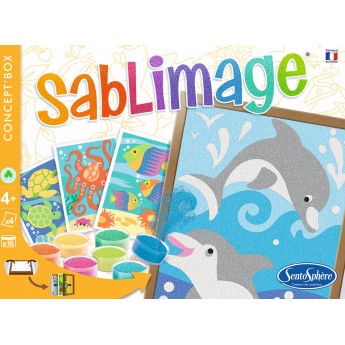 SentoSphere Sablimage Delfiny i Ryby obrazki piaskowe | Dadum