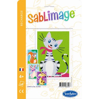 Sablimage plansze do malowania piaskiem Milutkie Zwierzątka 4+, SentoSphere
