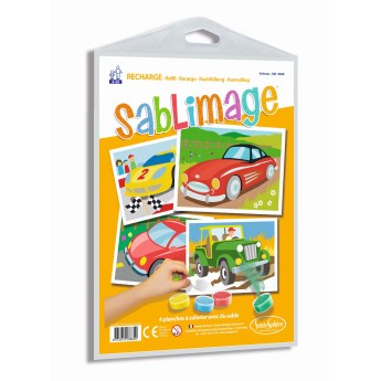 Samochody plansze do malowania piaskiem Sablimage, SentoSphere