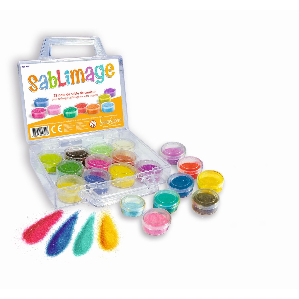 Piasek w 22 kolorach do malowania Sablimage, SentoSphere