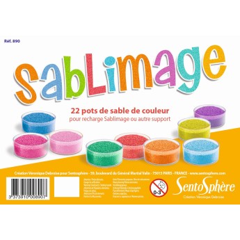 Piasek w 22 kolorach do malowania Sablimage, SentoSphere