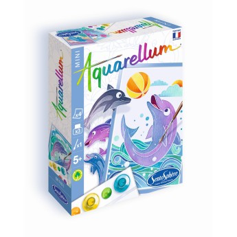 Aquarellum Mini Delfiny 2 obrazy pocztówki i farby 6000