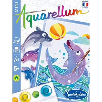 Aquarellum Mini Delfiny 2 obrazy pocztówki i farby 6000