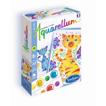 Aquarellum Mini Koty 2 obrazy pocztówki i farby 6003