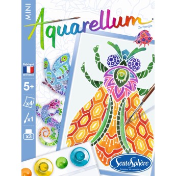Aquarellum Mini Zentangle 2 obrazy pocztówki i farby 6007