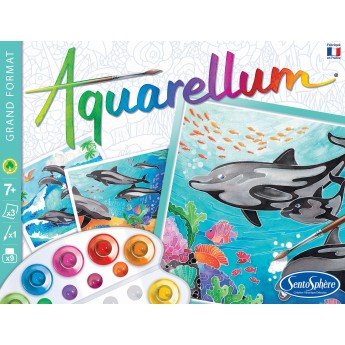 Aquarellum Delfiny obrazy do malowania dla dzieci