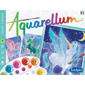 Aquarellum Pegaz 3 obrazy A4 i farby 6320e | Dadum
