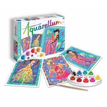 Glamour Girls 3 obrazy do malowania i farby Aquarellum, SentoSphere