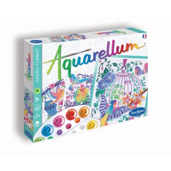 Aquarellum Ptaki 3 obrazy A4 i farby 6395