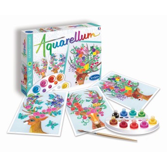 Aquarellum Jelenia 3 obrazy do malowania i farby, SentoSphere