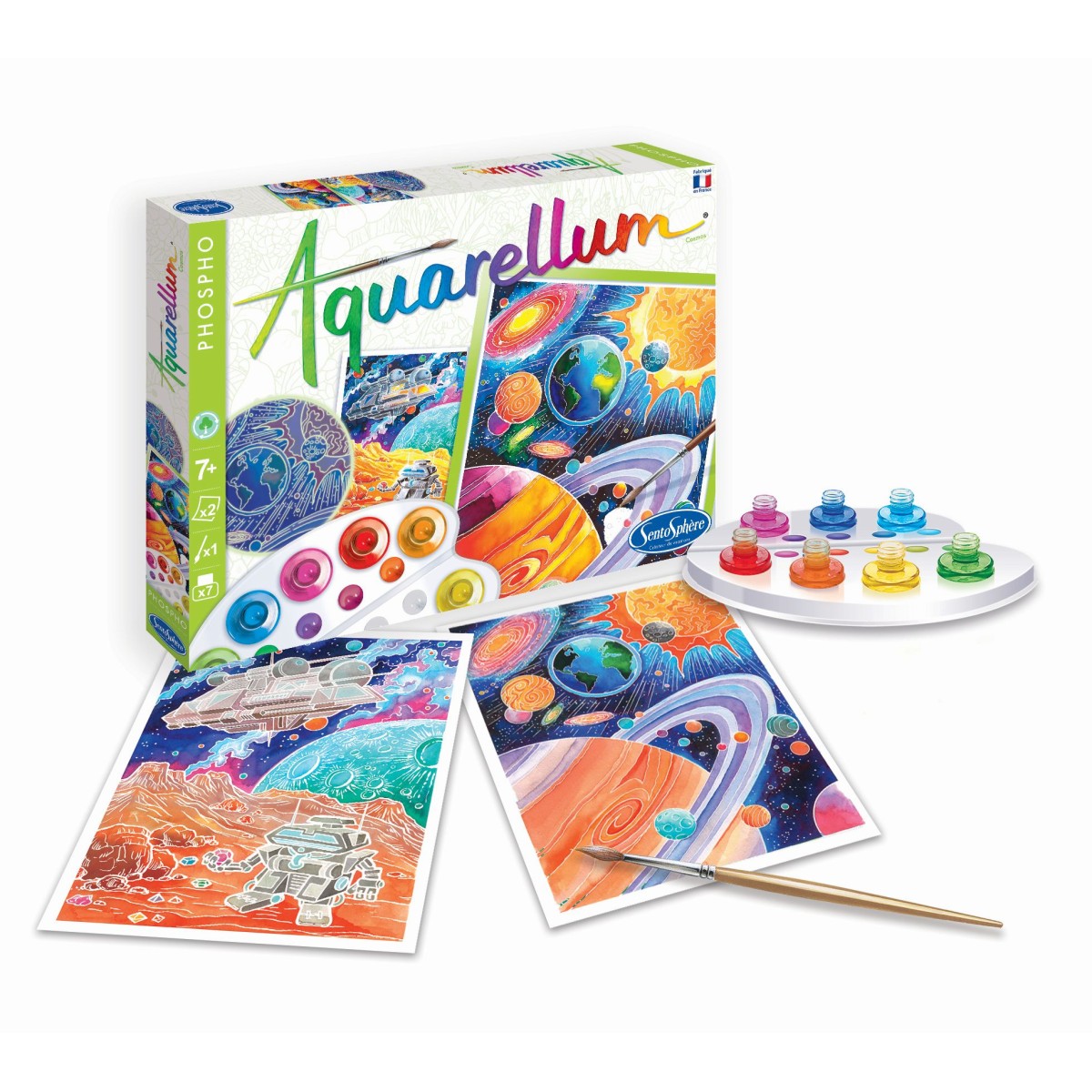 Aquarellum Kosmos 2 obrazy do malowania i farby, SentoSphere