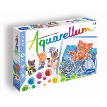 Aquarellum Junior Kotki 4 obrazy A5 i farby 6506