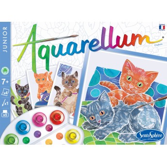 Aquarellum Junior Kotki 4 obrazy A5 i farby 6506