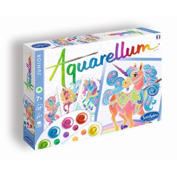 Aquarellum Junior Jednorożce 4 obrazy A5 i farby 6507