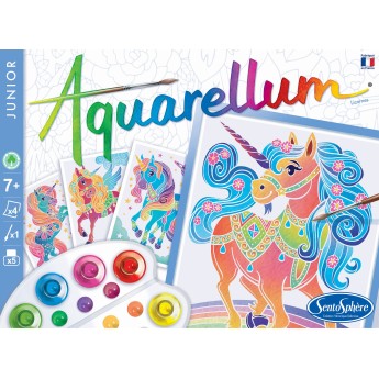 Aquarellum Junior Jednorożce 4 obrazy A5 i farby 6507