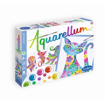 Aquarellum Koty w Kwiaty 4 obrazy 6512