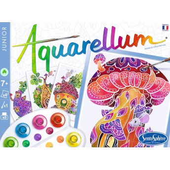Aquarellum Leśne Domki 4 obrazy 6513