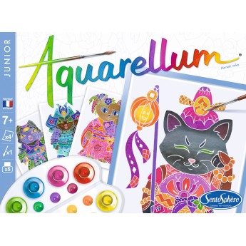 Aquarellum Junior Maneki Neko 4 obrazy A5 i farby 6516