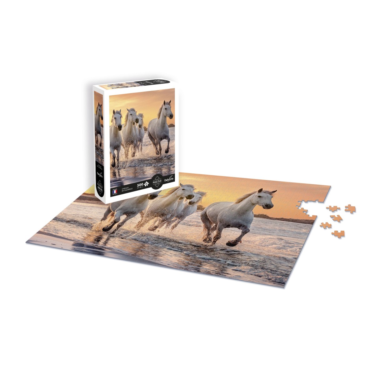 Puzzle 500 elementów XL Konie w Camargue, Calypto