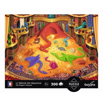 Calypto Puzzle 200 elementów Skarb Smoków 7402