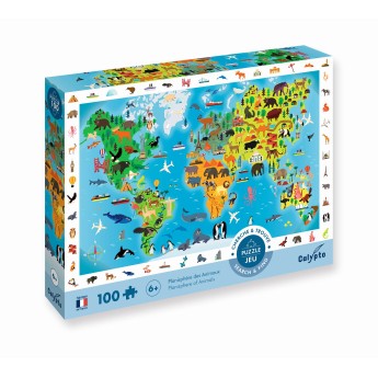 Calypto Puzzle obserwacyjne 100 elementów Zwierzęta Świata 7501