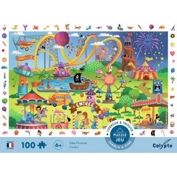 Calypto Puzzle obserwacyjne 100 elementów Wesołe Miasteczko 7502
