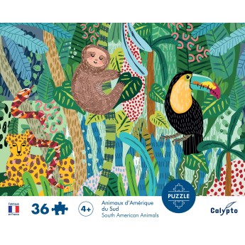 Calypto Puzzle 36 elementów Zwierzęta Południowoamerykańskie 7603