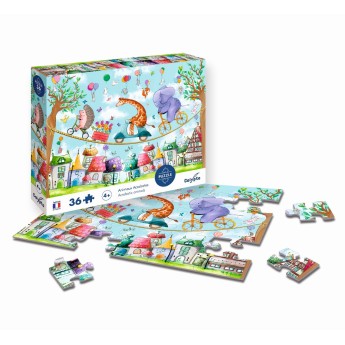Puzzle 36 elementów Zwierzęcy akrobaci, Calypto +4