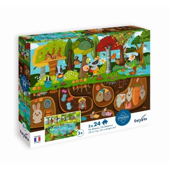Calypto Puzzle 2x24 elementy Dzień i Noc 7704
