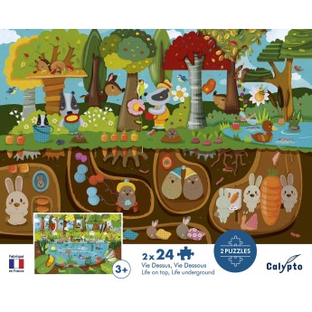 Calypto Puzzle 2x24 elementy Dzień i Noc 7704