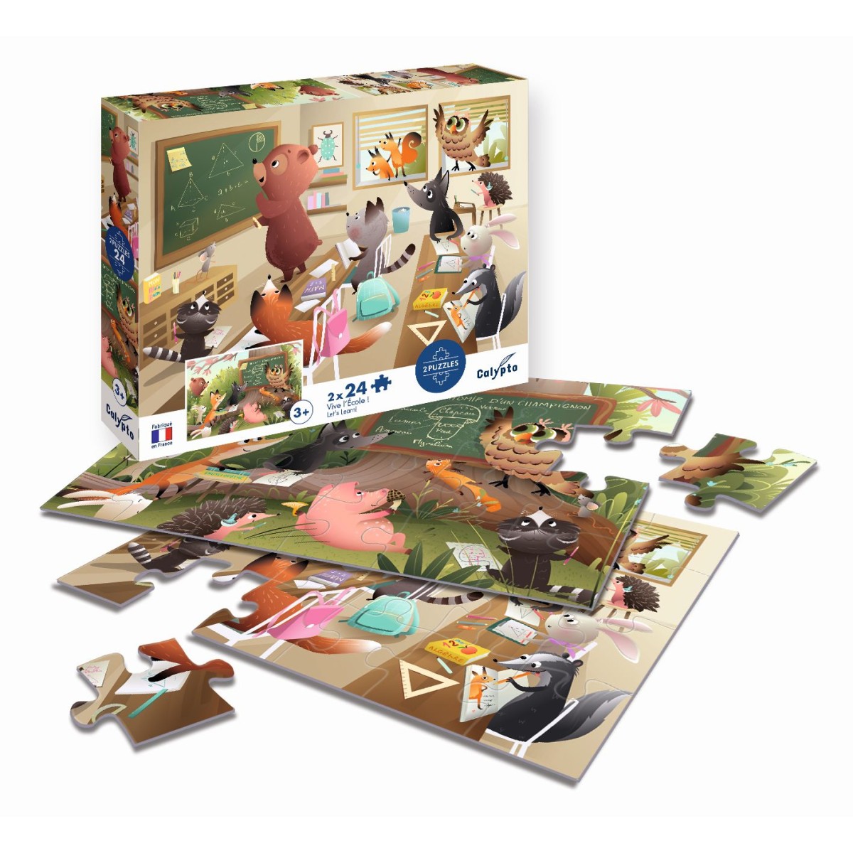Puzzle 2x24 elementy Niech żyje szkoła!, Calypto