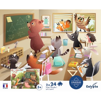 Calypto Puzzle 2x24 elementy Niech żyje szkoła! 7708