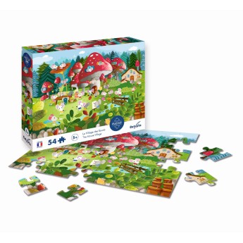 Puzzle 54 elementy Wioska Myszek, Calypto +5